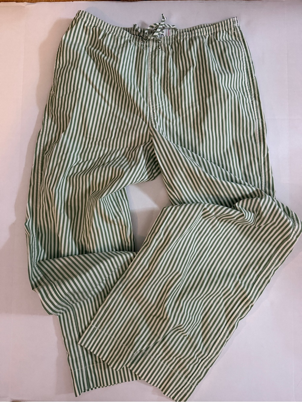 BDG Brand Green and White Striped Women’s Pull on Pant
